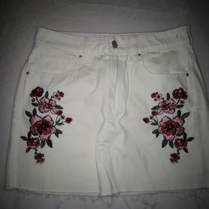 Pacsun Embroidered Denim Skirt